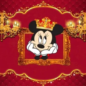 Minnie Realeza (vermelho e rosa)