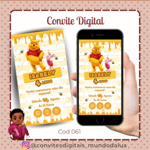 Convite Ursinho Pooh