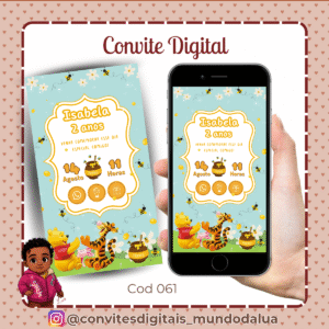 Convite Ursinho Pooh