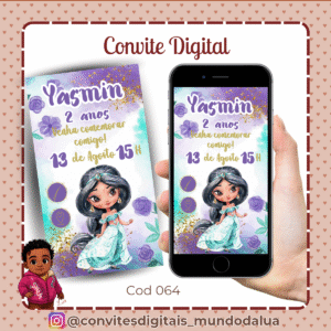 Convite Princesa Jasmine