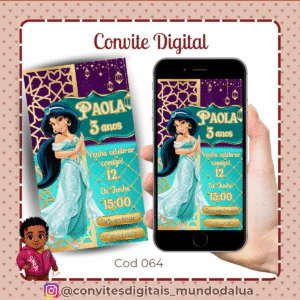 Convite Princesa Jasmine