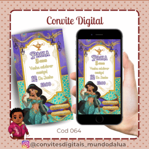 Convite Princesa Jasmine