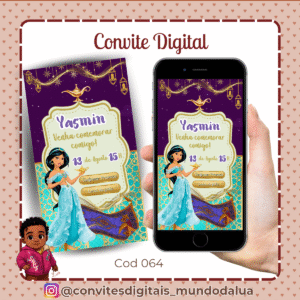 Convite Princesa Jasmine