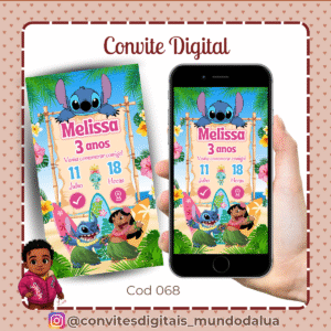 Convite Lilo e Stitch