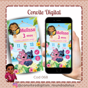 Convite Lilo e Stitch