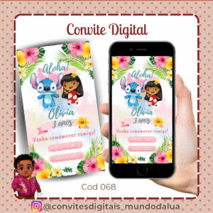 Convite Lilo e Stitch