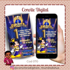 Convite Mickey Realeza