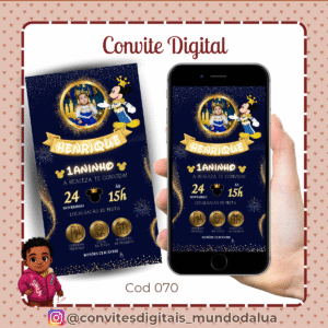 Convite Mickey Realeza