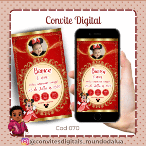 Convite Minnie Realeza