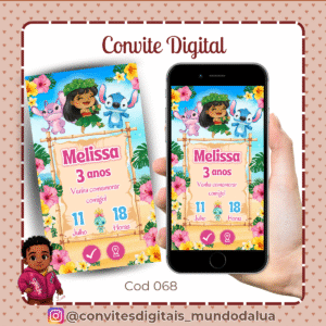 Convite Lilo e Stitch