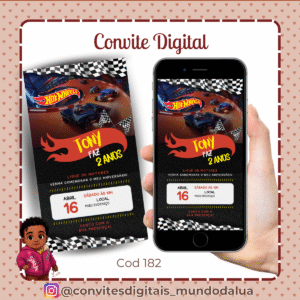 Convite Hot Wheels