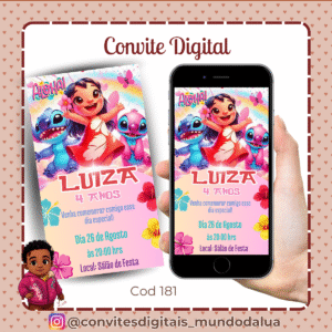 Convite Lilo e Stitch