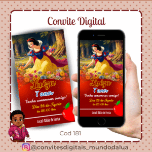 Convite Branca de Neve