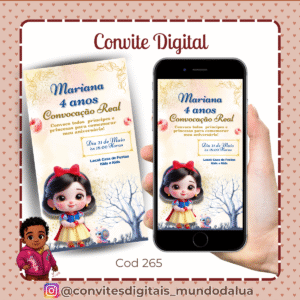 Convite Branca de Neve