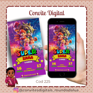 Convite Super Mário