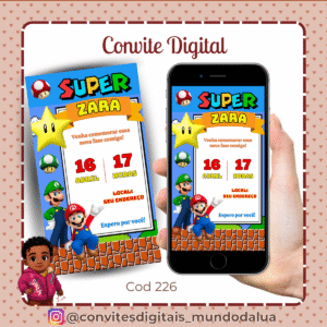Convite Super Mário