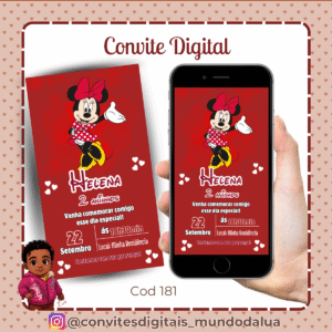Convite Minnie vermelha