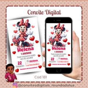 Convite Minnie vermelha