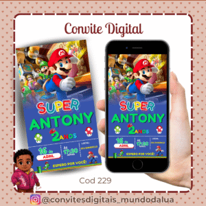 Convite Super Mário