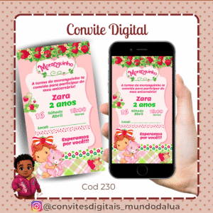 Convite Moranguinho Baby