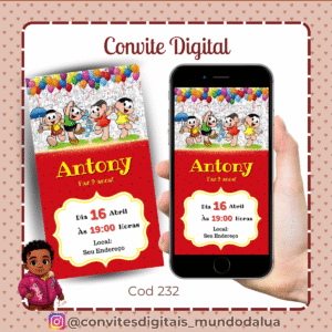 Convite Turma da Mônica