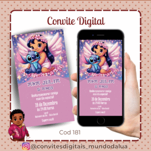 Convite Lilo e Stitch