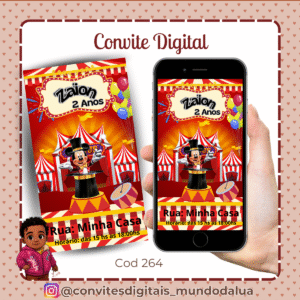 Convite Circo do Mickey