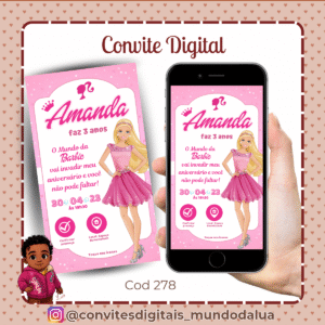 Convite Barbie