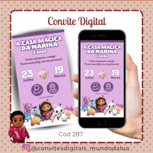 Convite Casa Mágica de Gabby