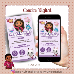 Convite Casa Mágica de Gabby