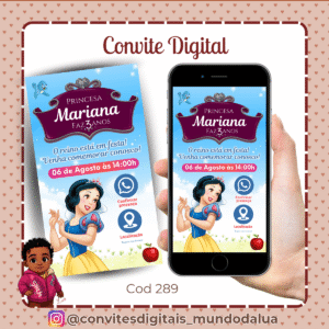 Convite Branca de Neve