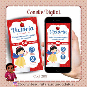 Convite Branca de Neve