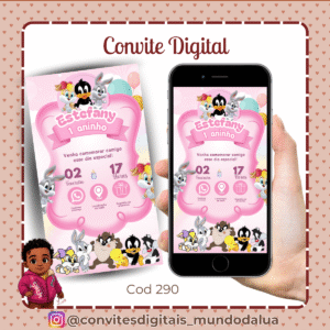 Convite Lonney Tunes